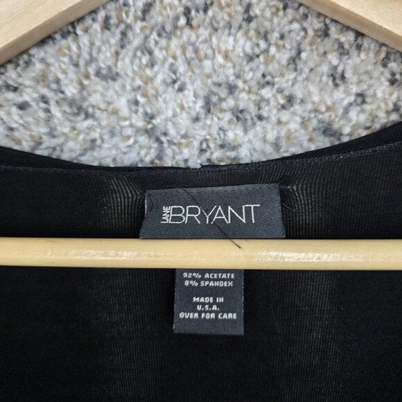 Lane Bryant Top Womens Plus 18/20 Black Slinky V Neck‎ Blouse Ruffle Stretch - Picture 6 of 7